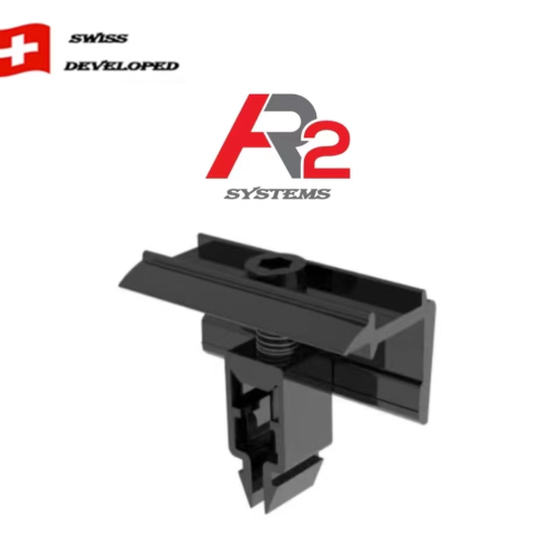 End Clamp 03 CLICK (30mm,35mm,40mm. Electrophoresis Black+Spring), L=60mm