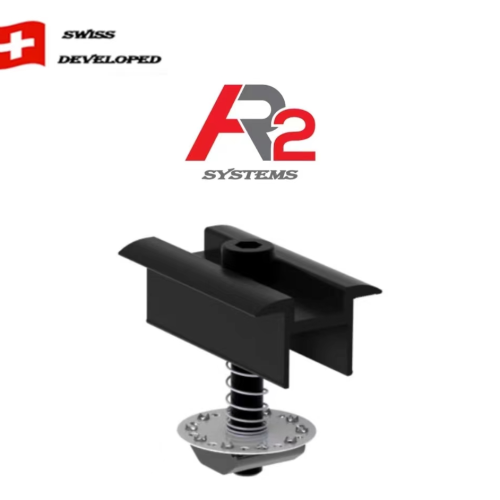 Mid Clamp 06 (30mm,35mm,40mm. Electrophoresis Black,Spring+Grounding Clip) L=60mm