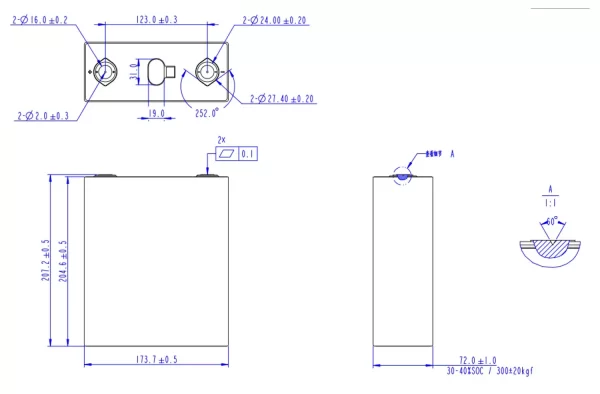 BATTERY EVE LF280K 3.2V 280Ah Prismaitc LiFePO4 Battery Cell With 8000 Cycles PREMIUM